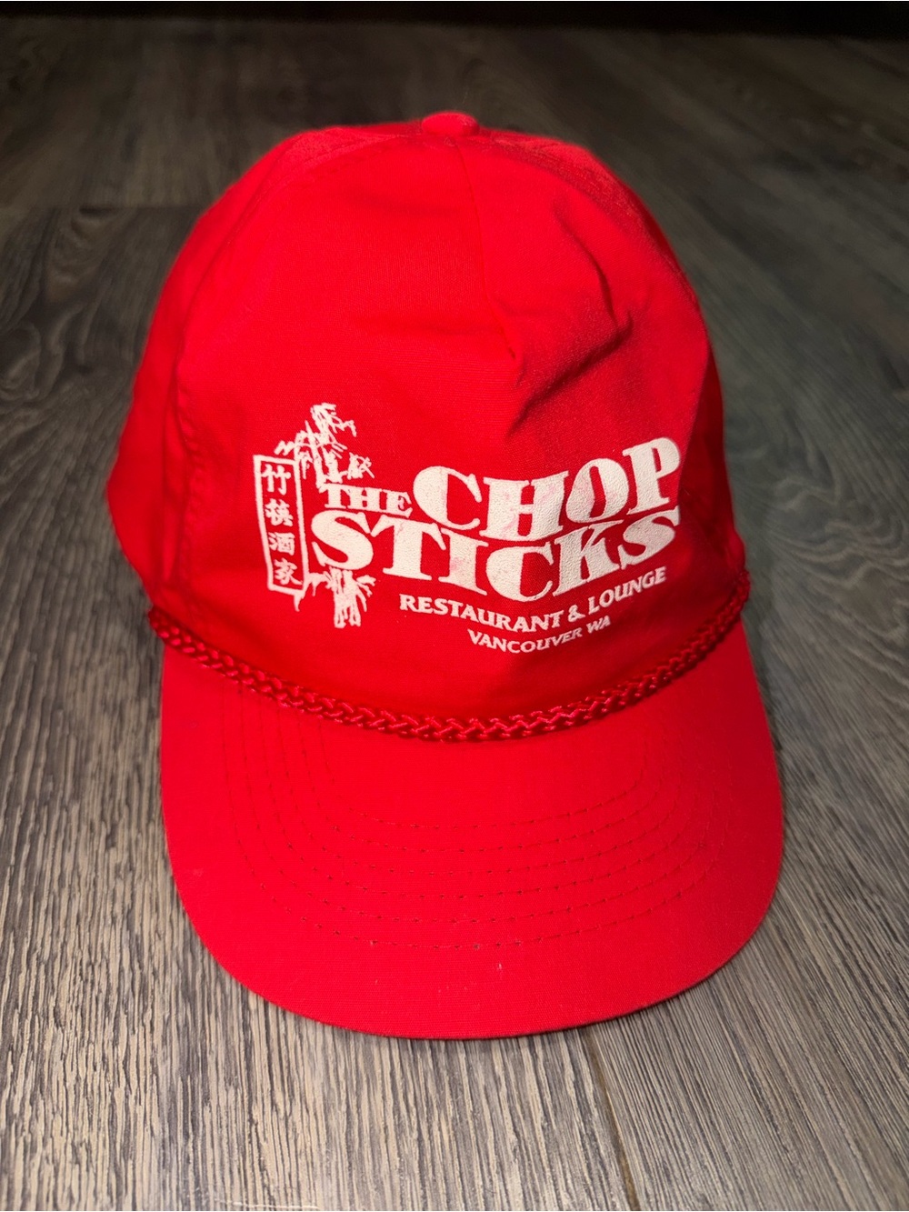 Snapback Red vintage The Chop Sticks Restaurant Vancouver WA baseball cap
